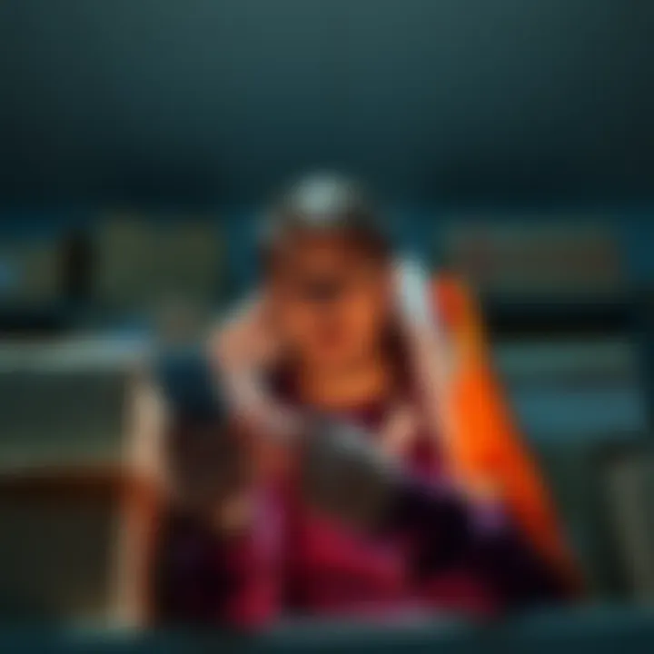 A frustrated person looking at their phone while checking the status of their Krak card delivery, surrounded by cardboard boxes.