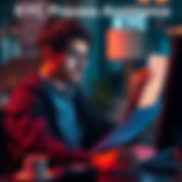 A person holding documents looking frustrated while working on a computer, representing challenges in the KYC process.