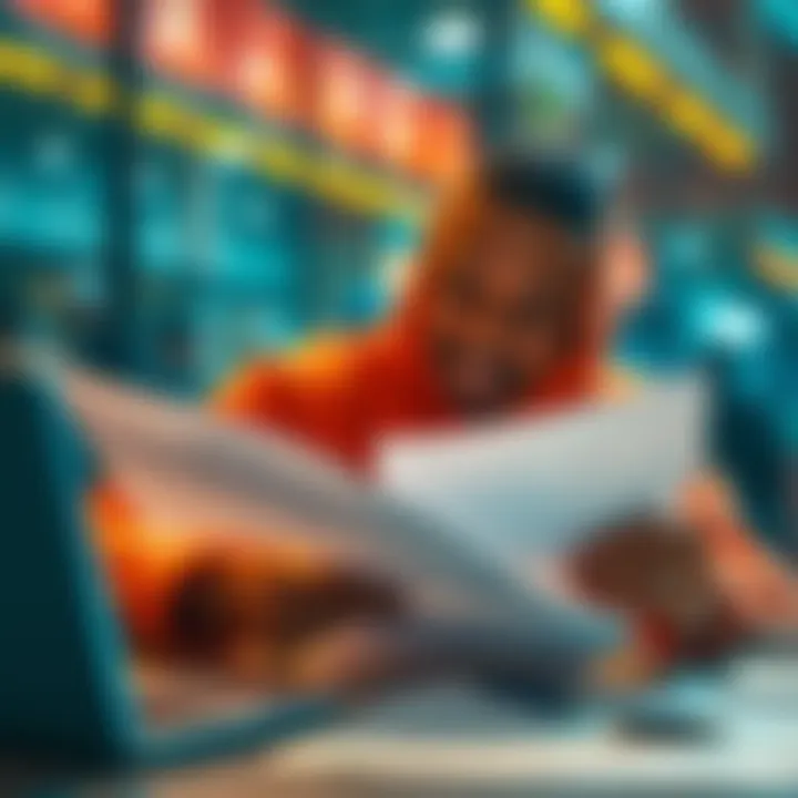 A person reviewing documents related to KYC changes for migration eligibility