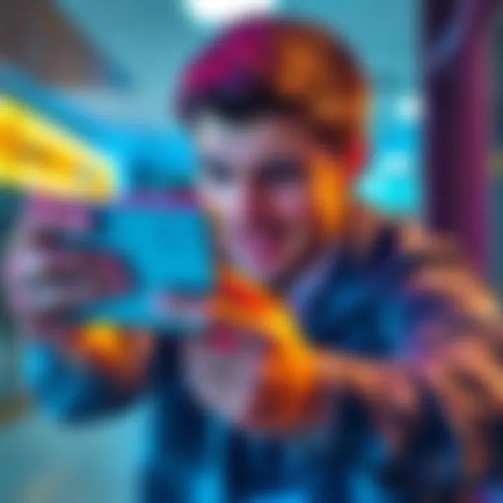 User frustrated with KYC selfie Person struggling to take a selfie for KYC on their phone