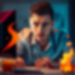 A person looking worried on a computer screen with a KYSOL token symbol, showing concern over accidentally burning their token account.