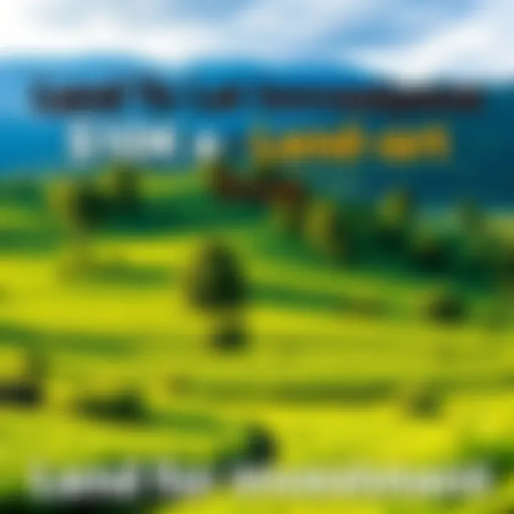 A scenic view of a piece of land with green grass and trees, symbolizing investment opportunities in land ownership.