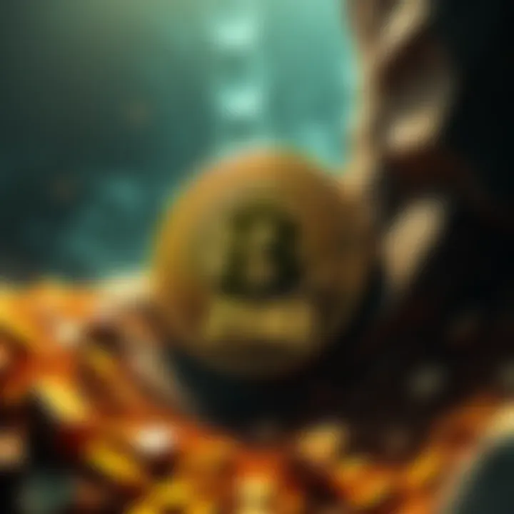 Illustration of a Bitcoin logo with a clock showing the year 2140, symbolizing the final coin being mined.