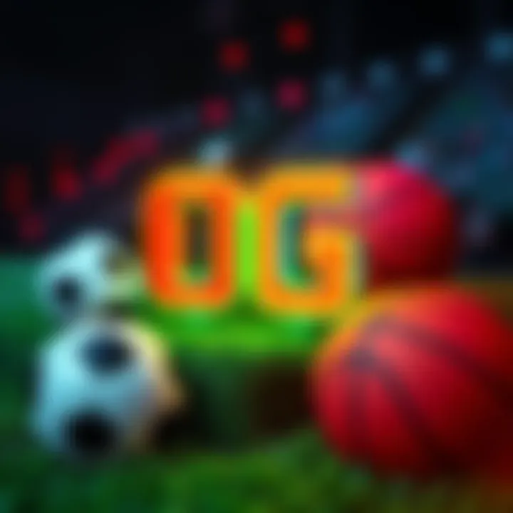 A graphic showing various sports symbols like a soccer ball and basketball, representing the launch of OG in sports prediction markets.