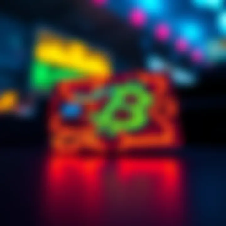 LED Crypto Card Design A close-up view of a stylish LED crypto card showcasing its vibrant lights and modern design, symbolizing the trend in the UK.