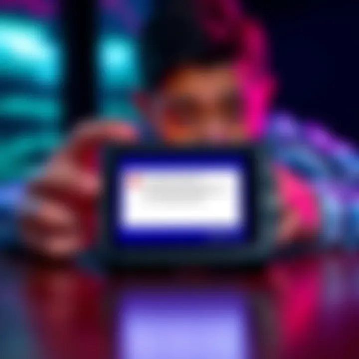 A Ledger Nano S device displaying a contract error message on its screen, indicating transaction issues, with a worried person in the background.