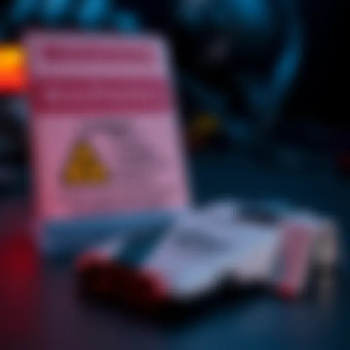 A Ledger hardware wallet displayed alongside a warning sign about seed word safety and potential Bitcoin theft.