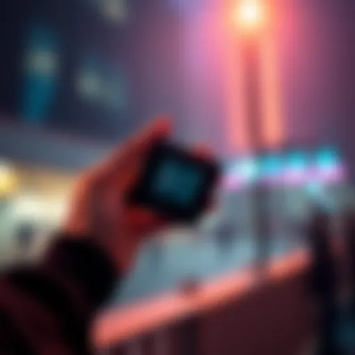 A person holding a Ledger Flex cold wallet device, showing its sleek design and digital display.