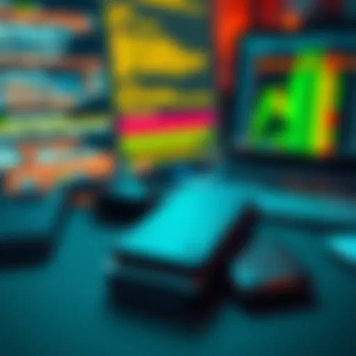 Close-up of a Ledger hardware wallet alongside a computer showing firmware update errors