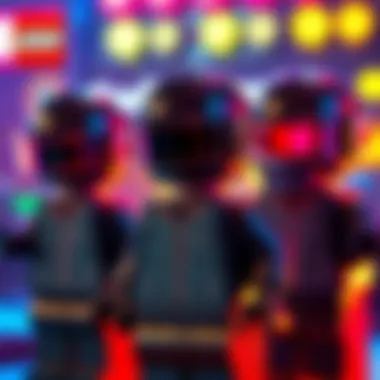 LEGO figures of Daft Punk showcasing their iconic helmets and outfits