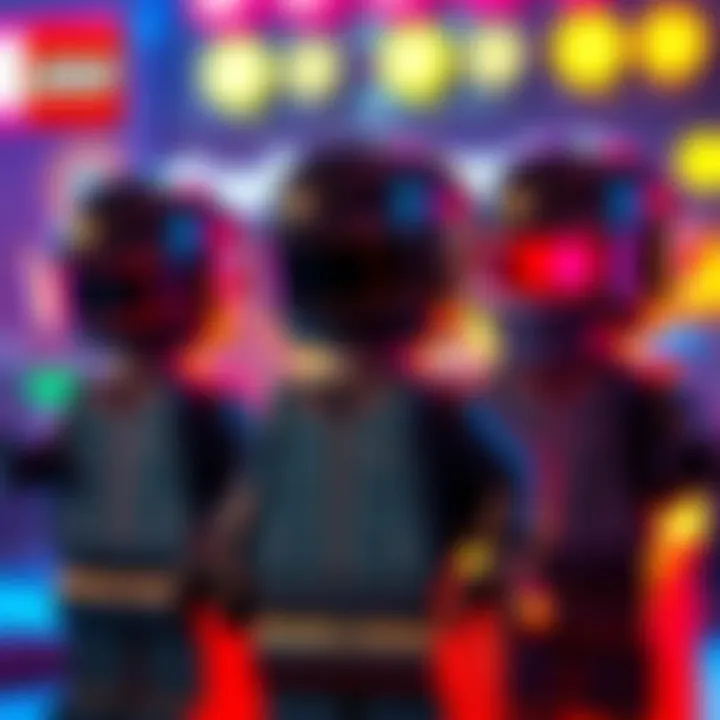 LEGO Daft Punk Figures LEGO figures of Daft Punk showcasing their iconic helmets and outfits