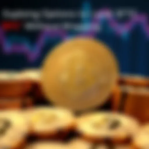 A graphic showing Bitcoin coins with a lending symbol and no wrapping, representing options for lending BTC