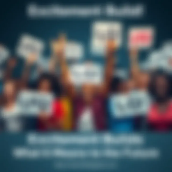 LFG Enthusiasm A group of diverse people celebrating and cheering with excitement, holding up signs that say LFG!