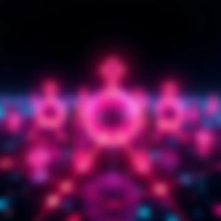 An illustration showing multiple blockchain networks interconnected with arrows, symbolizing liquidity movement across different chains without splitting funds.