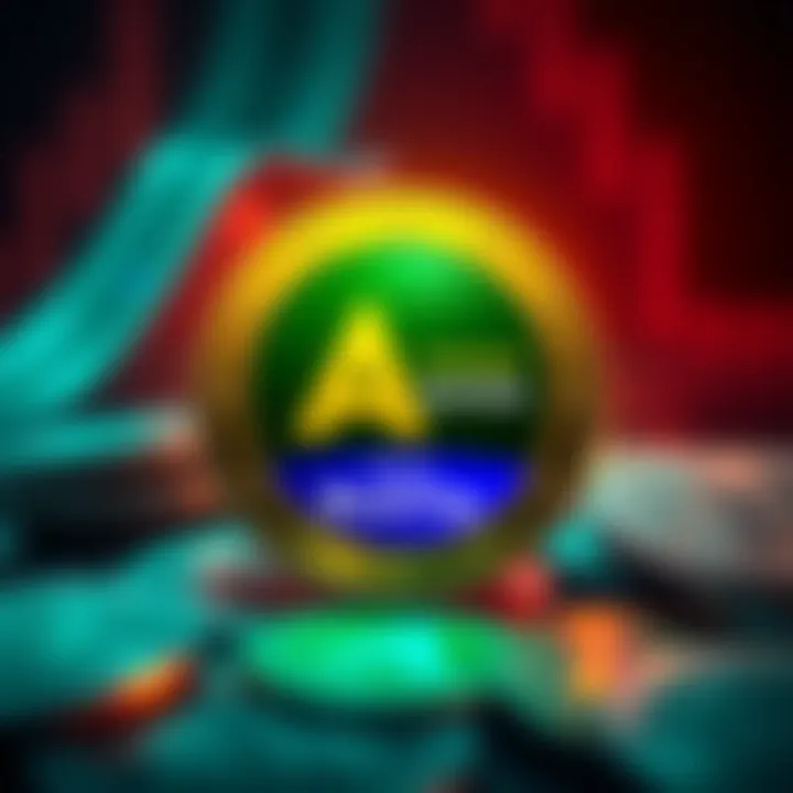 Liquity's BOLD stablecoin logo with a rating badge showing A- from Bluechip, set against a digital currency background, illustrating its success in the crypto market.