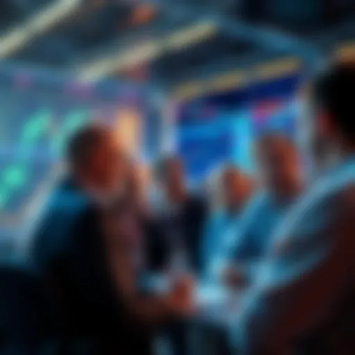 People engaging in a discussion about Litecoin trading strategies and market analysis