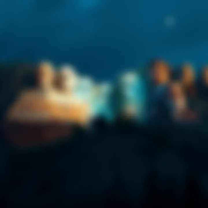 A depiction of a mountain with famous figures in cryptocurrency, representing a fun debate about who should be featured on Litecoin's Mt. Rushmore.