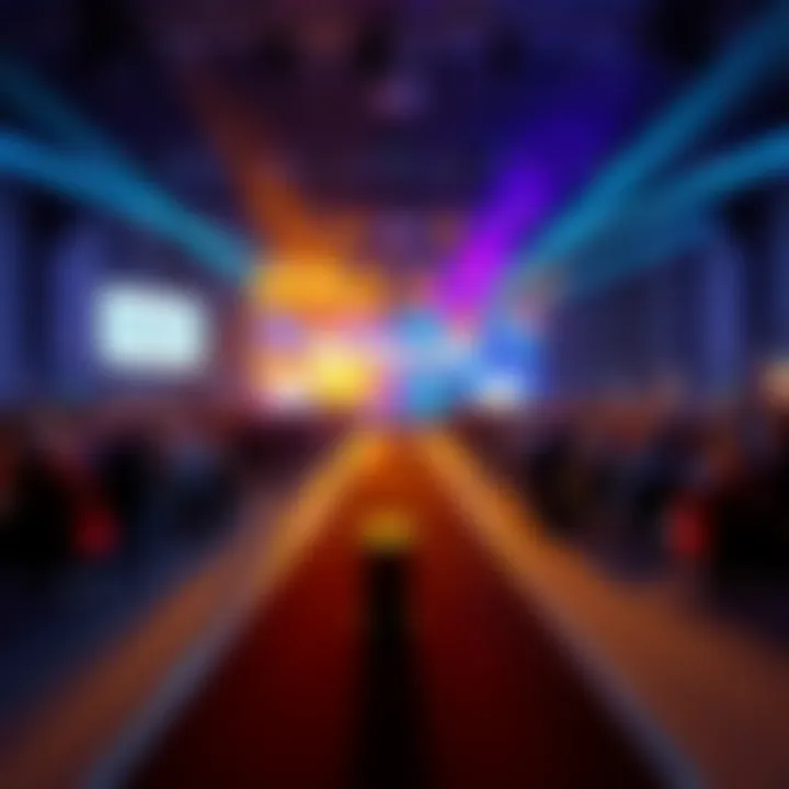 Crowd gathered at the Litecoin Summit in Amsterdam, with speakers on stage presenting to an engaged audience