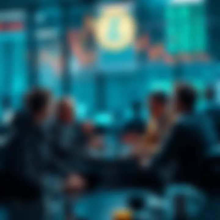 People engaging in a discussion about Litecoin trading strategies and analysis