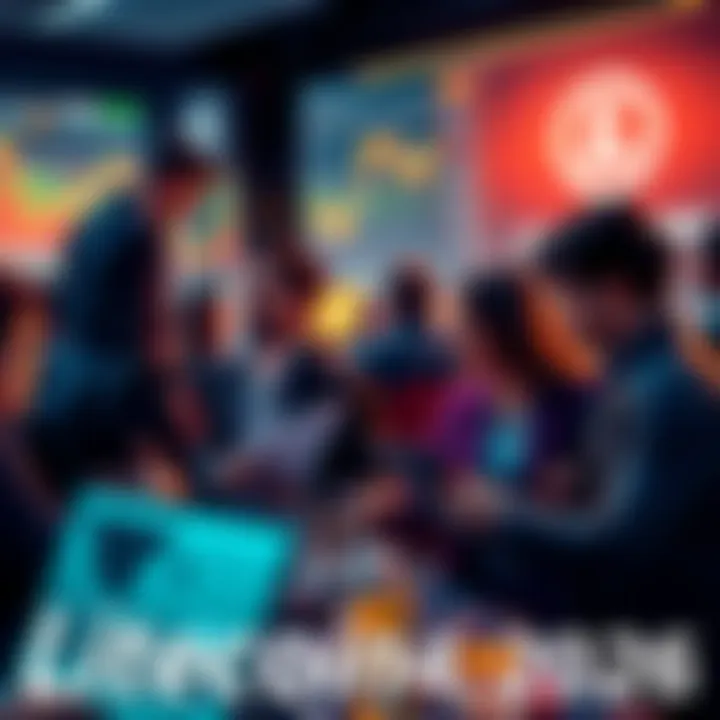 People engaging in a conversation about Litecoin trading strategies and market analysis
