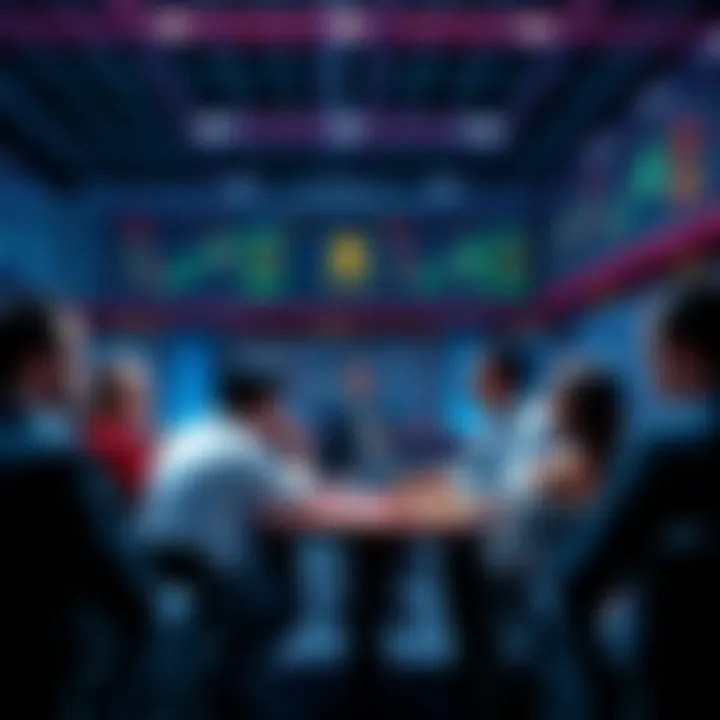 A group of people discussing trading strategies and ideas in a forum setting related to Litecoin markets.