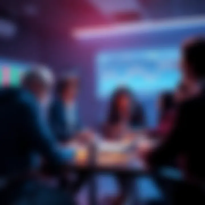 Group of people discussing Litecoin trading strategies and market events online
