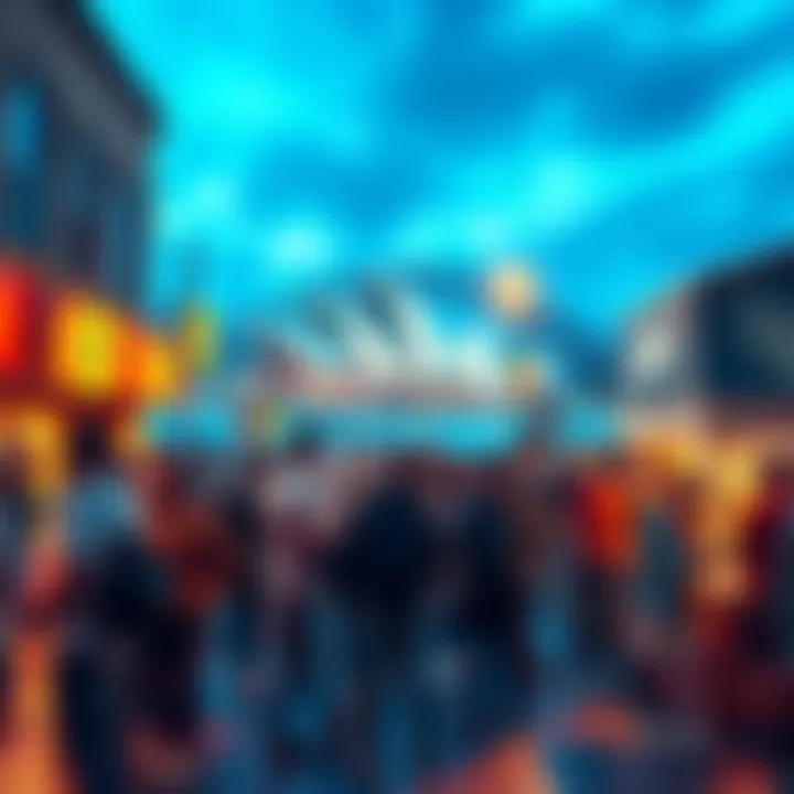 Group of advocates in Sydney promoting the purchase of XRP cryptocurrency in a lively community event