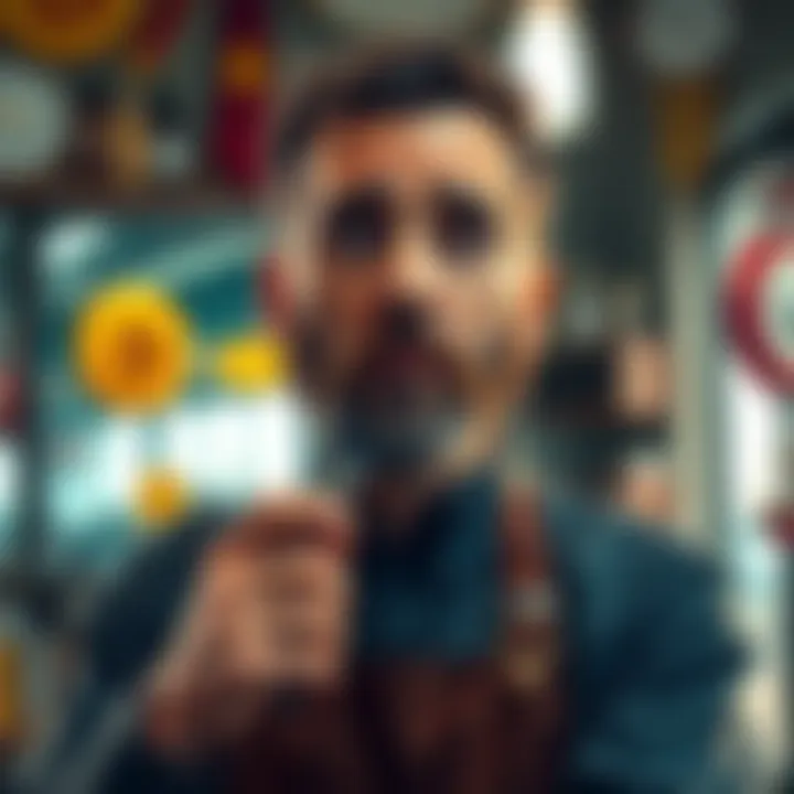 A barber in a shop talks about Bitcoin's price drop potential, with a concerned expression.