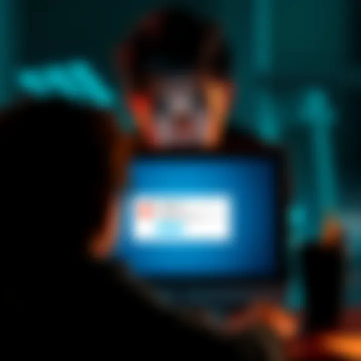 A person looking frustrated while staring at a computer screen displaying a Kraken account login error message.