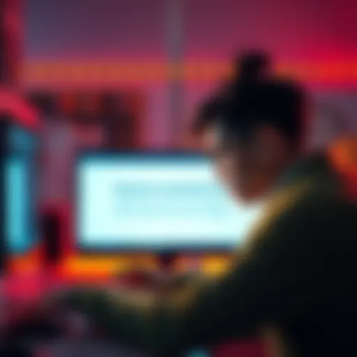 Frustrated person looking at their computer screen with a message about locked funds due to scammers