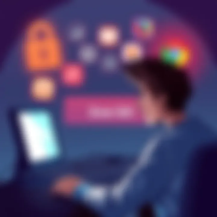 A frustrated person at a computer screen showing Error 503 message, with icons for iOS and various browsers in the background.