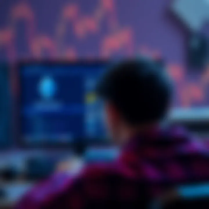 A confused person looking at a computer screen displaying a cryptocurrency wallet with a warning about sending Ethereum on the wrong network.