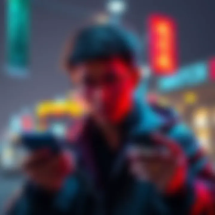 A person looking worried while checking their crypto wallet on a phone, showing a missing USDC transaction.