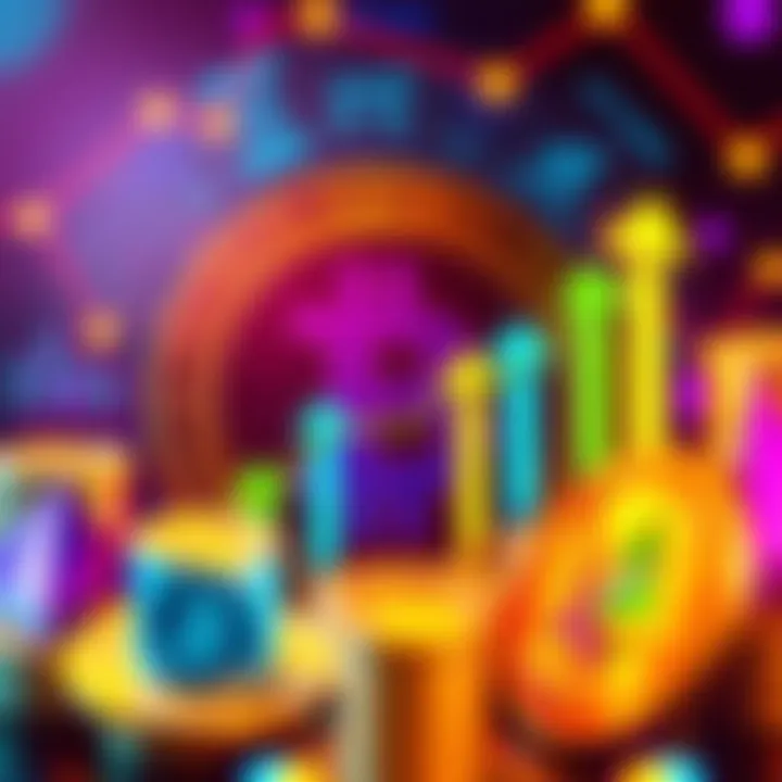Low-Cap Crypto Tokens Colorful graphic showing various low-cap cryptocurrency tokens with upward arrows indicating growth