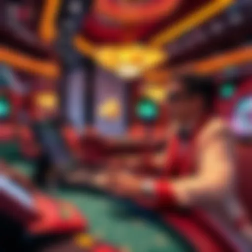 A high roller enjoying gaming in a luxurious crypto casino with stylish decor and fast withdrawals