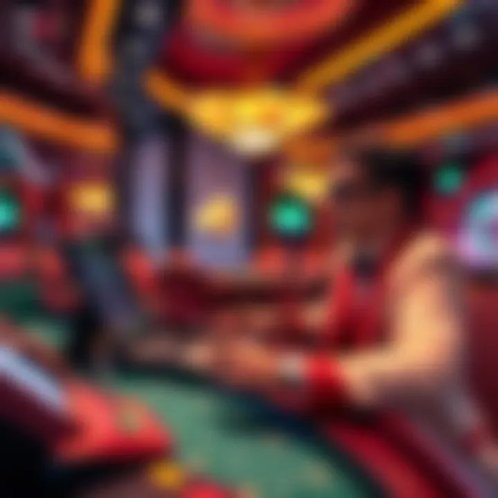 A high roller enjoying gaming in a luxurious crypto casino with stylish decor and fast withdrawals