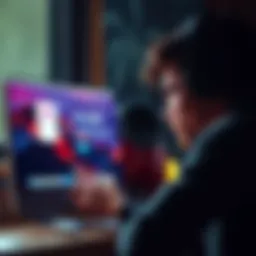A frustrated person looking at a Mac computer screen with an update error message