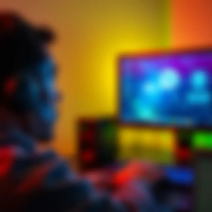 A person looking shocked at a computer screen showing malware ads on Atlas Earth