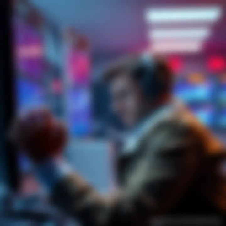 A trader looking at a computer screen, expressing frustration over high priority fees for transactions