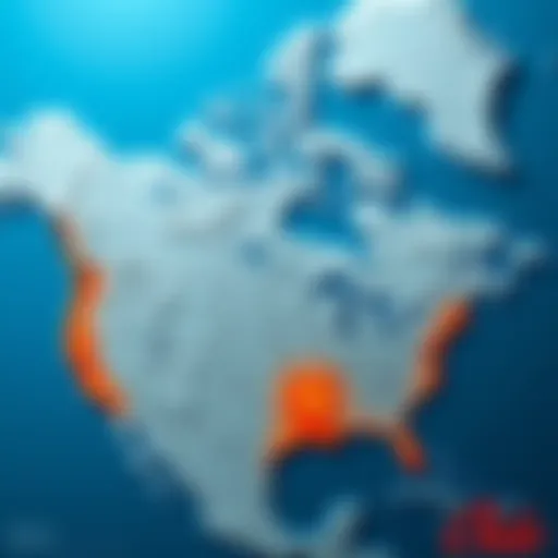 A map showing a proposed location of Chile placed between Canada and the USA, highlighting geographical changes and implications.
