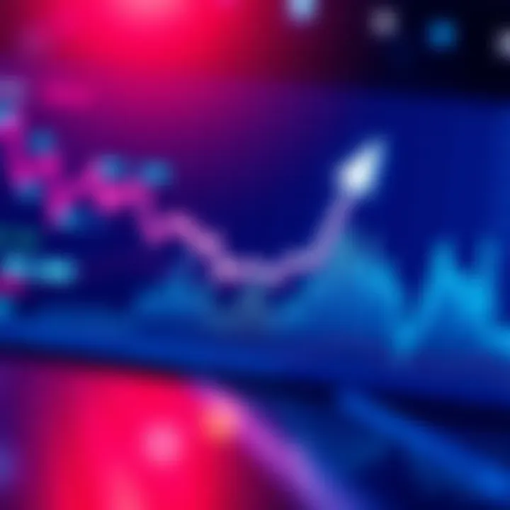 A graph showing an upward trend in stock market prices with arrows indicating growth, symbolizing a market bounce.