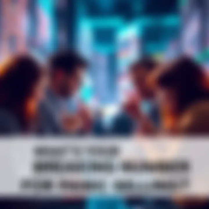 Market Downturn Discussion People discussing panic selling and market strategies during a downturn