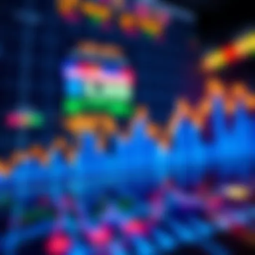 A chart displaying today's market movements with upward and downward trends.