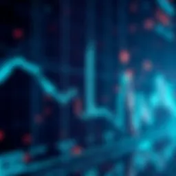 A digital stock market graph showing a decline with crypto symbols in the background, representing potential crashes in digital asset treasuries.