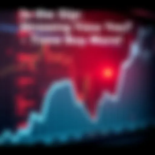 A graph showing a market dip with an upward trend line, symbolizing a buy opportunity during downturns.