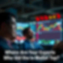 A group of financial analysts looking concerned while reviewing stock market graphs on a screen