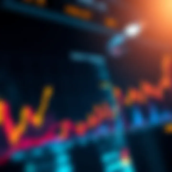 A graph showing rising market trends alongside Fed rate hikes with a visual representation of economic indicators.