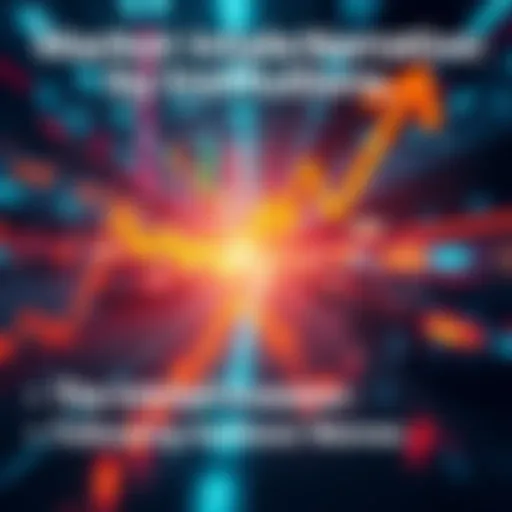 Graphic showing institutional investors impacting market price movements, with arrows indicating trends and retail investors following.