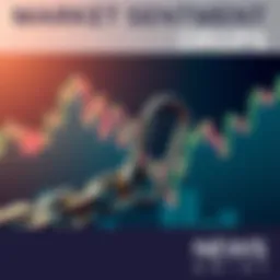 A graph showing a downward trend in market sentiment with a broken chain link symbolizing a loss of influence.