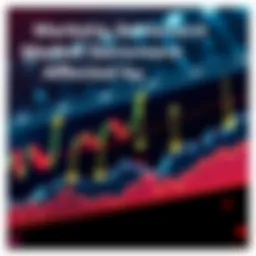 A graphic showing a stock market graph with downward arrows and symbols representing fear, uncertainty, and doubt in finance.